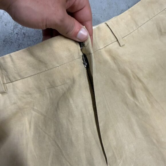 Vintage Polo Ralph Lauren Linen Silk Trousers Beige Pants 36x30 - Picture 3 of 11
